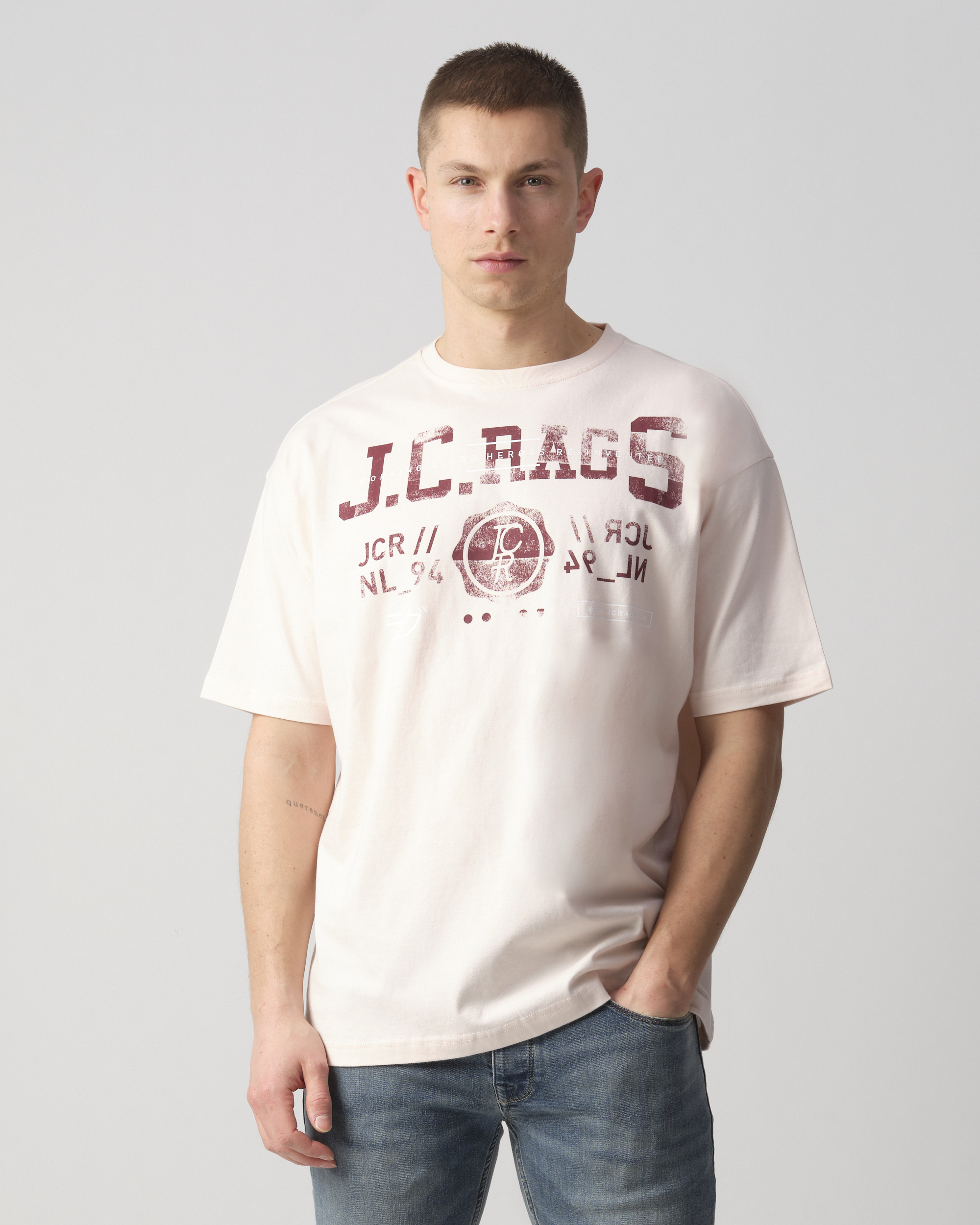 J.c. rags Tijmen Heren T-shirt KM