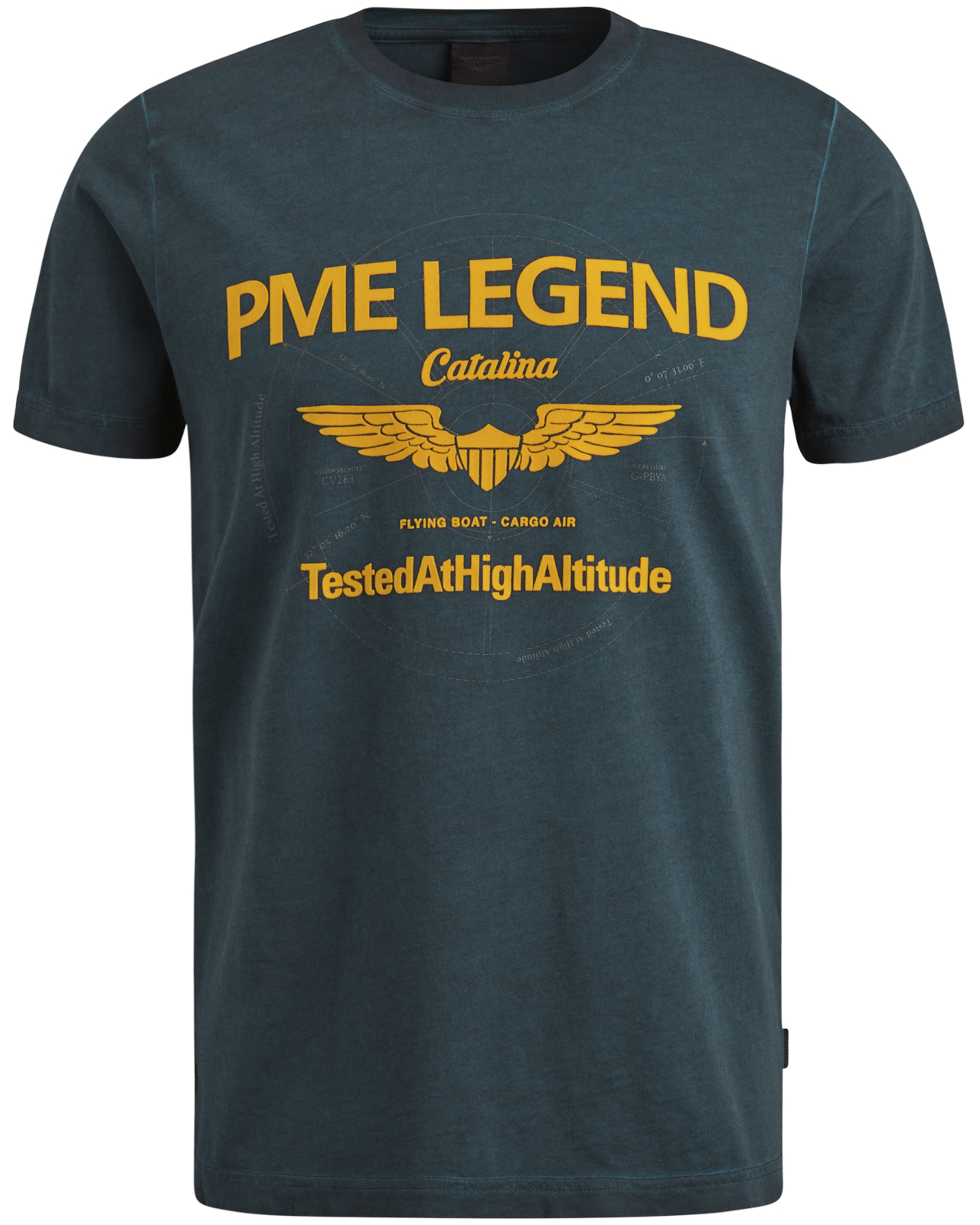 PME Legend T-shirt met logo donkerblauw