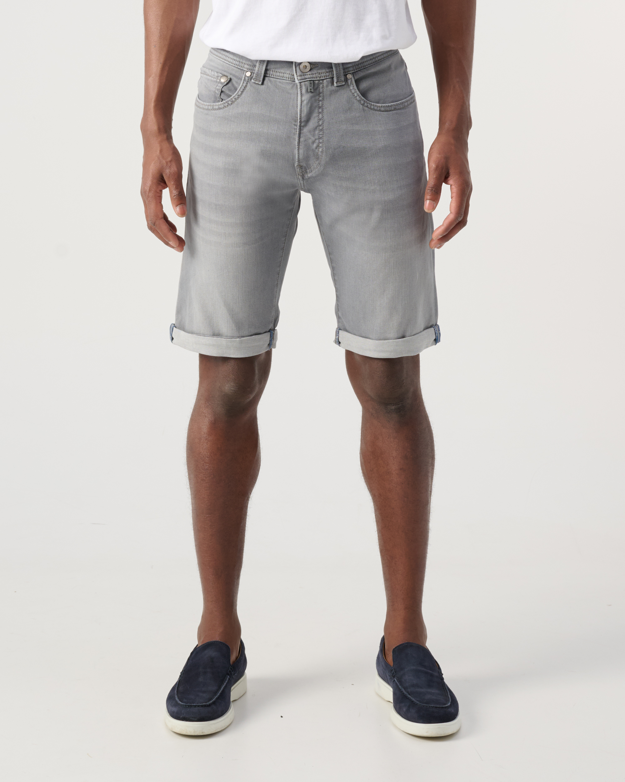Pierre Cardin Grijze Shorts 5-Pocket Model Gray Heren