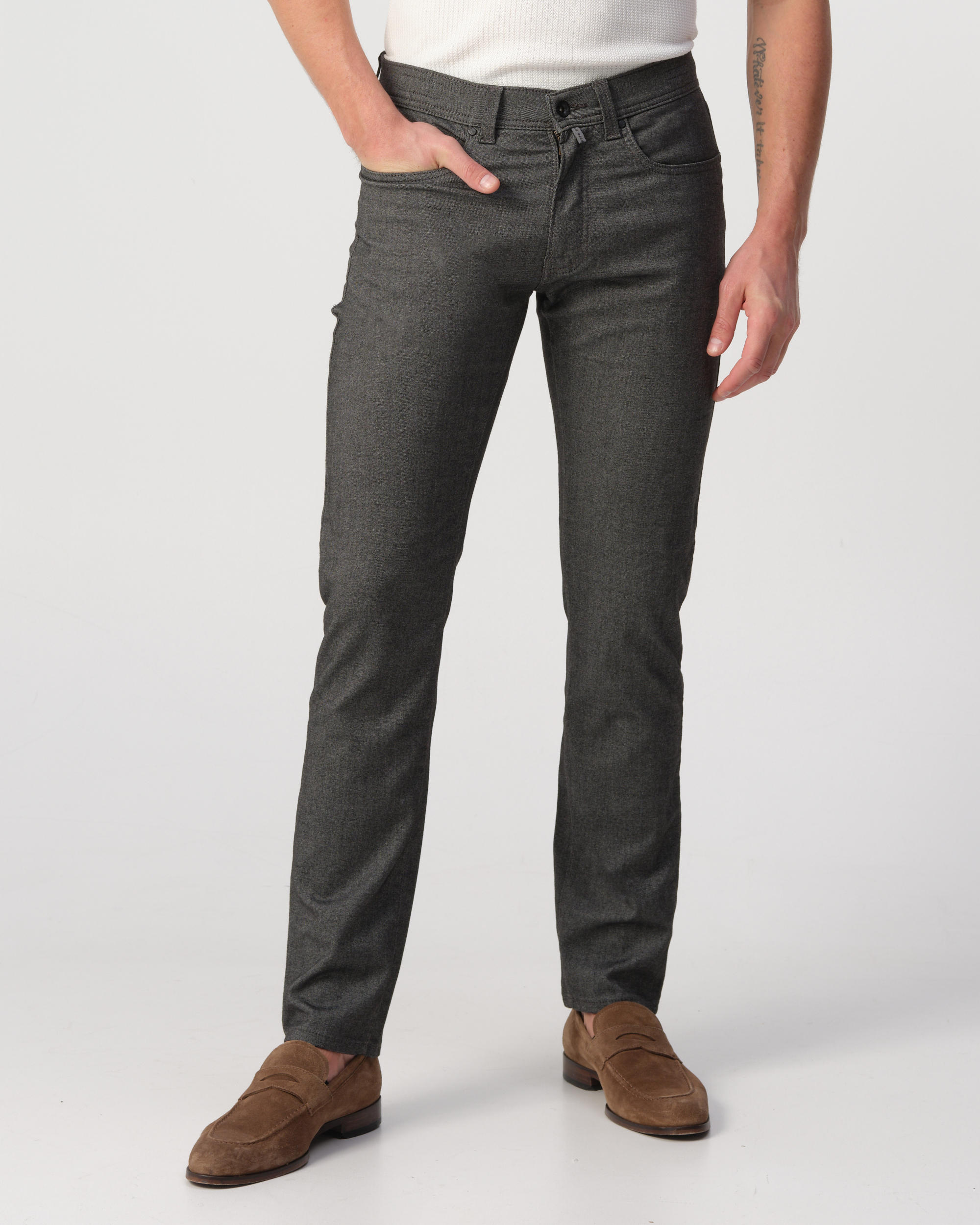 Pierre Cardin Grijze Jeans met 5-Pocket Model Gray Heren