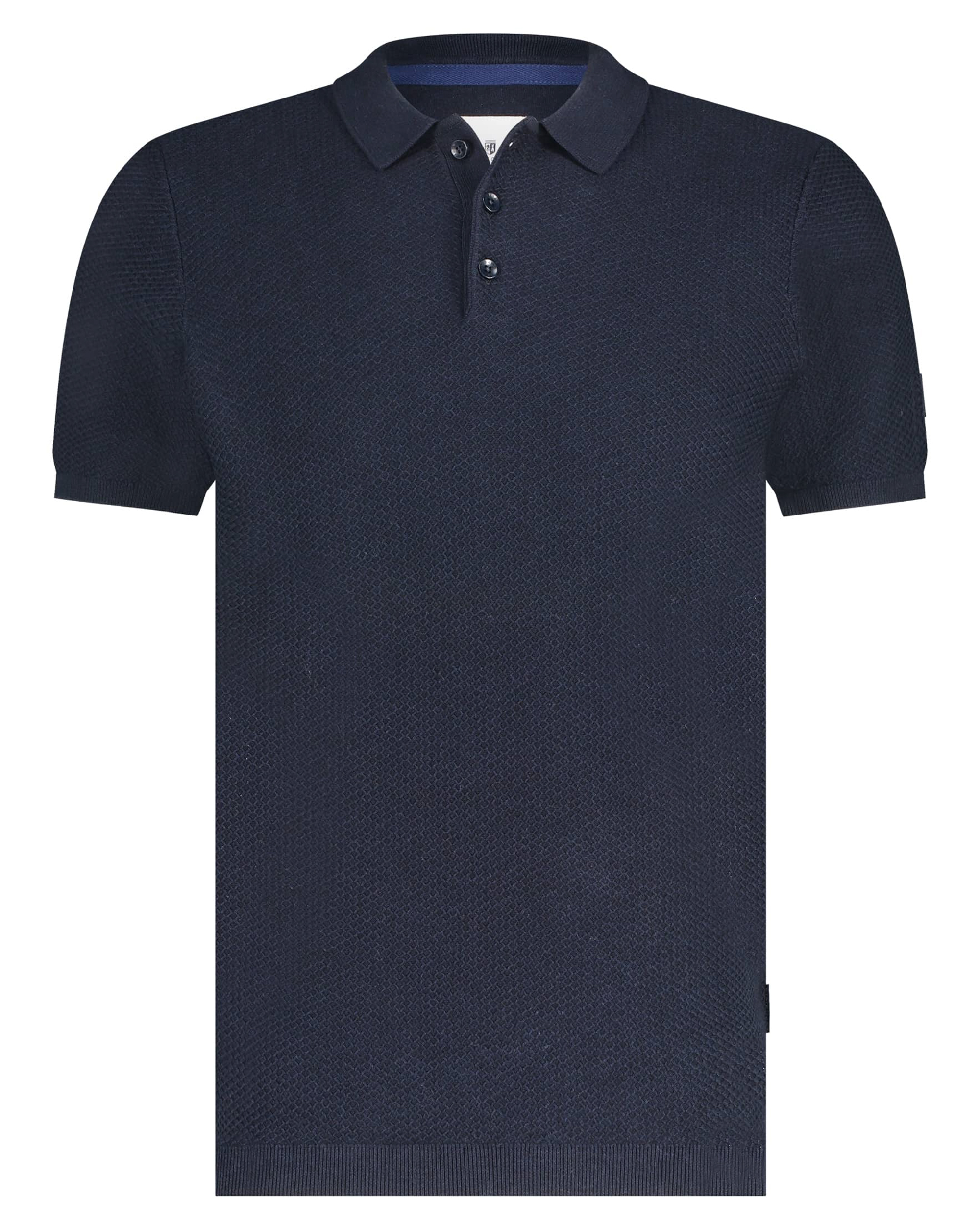 State of Art Knitted Poloshirt Navy
