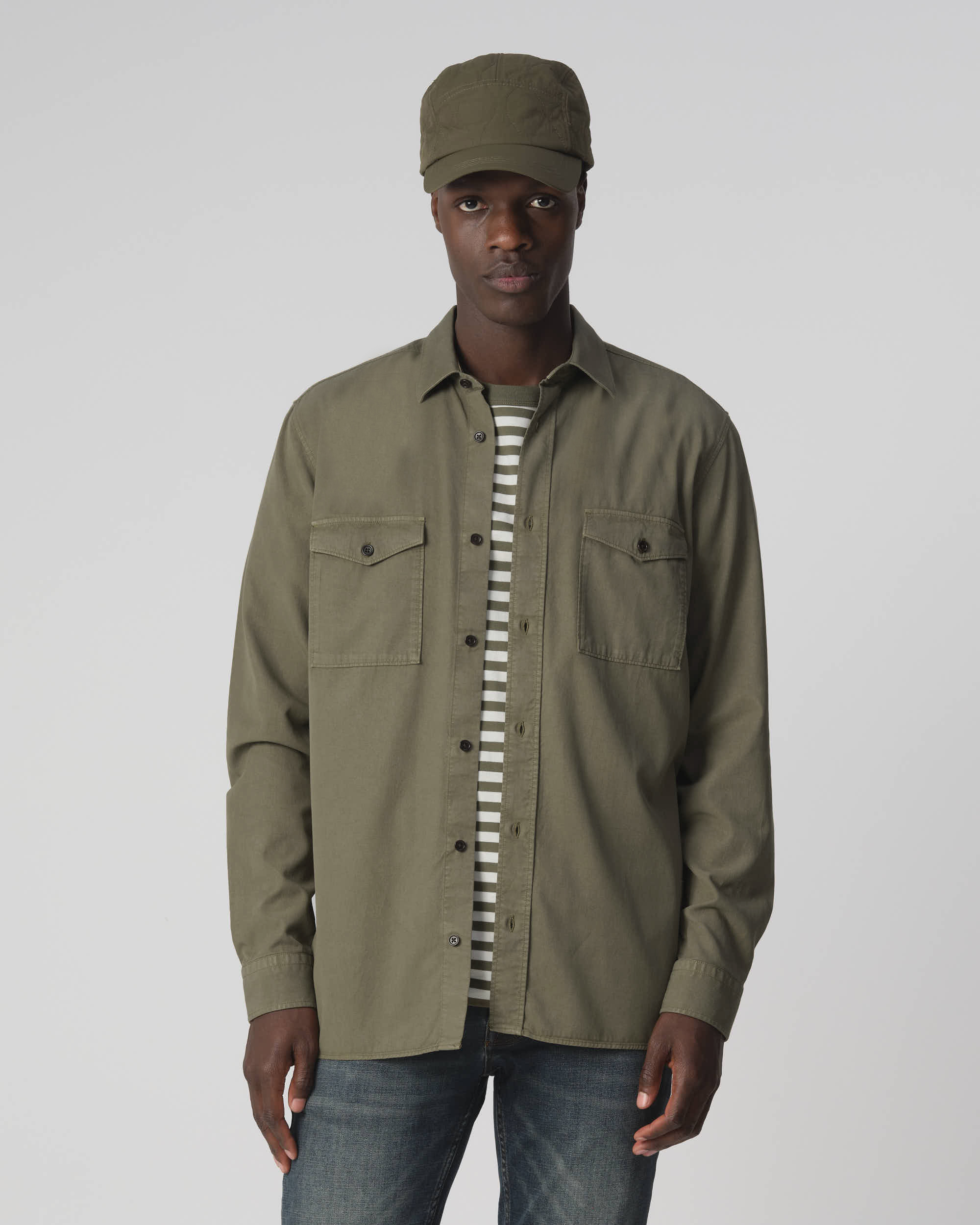 J.C. Rags regular fit overhemd RHILEY olive night