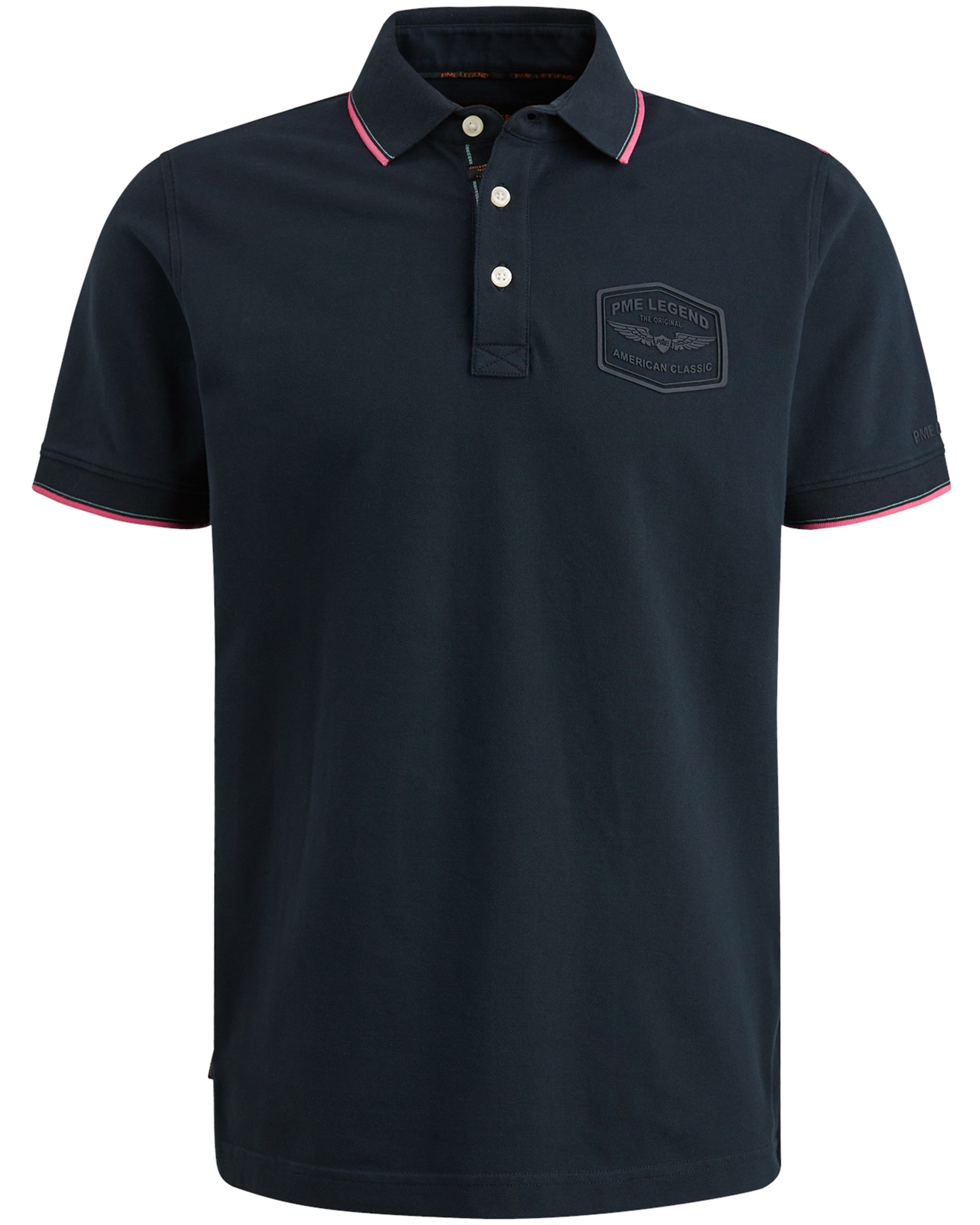 PME LEGEND Heren Polo's & T-shirts Short Sleeve Polo Stretch Pique Package Blauw