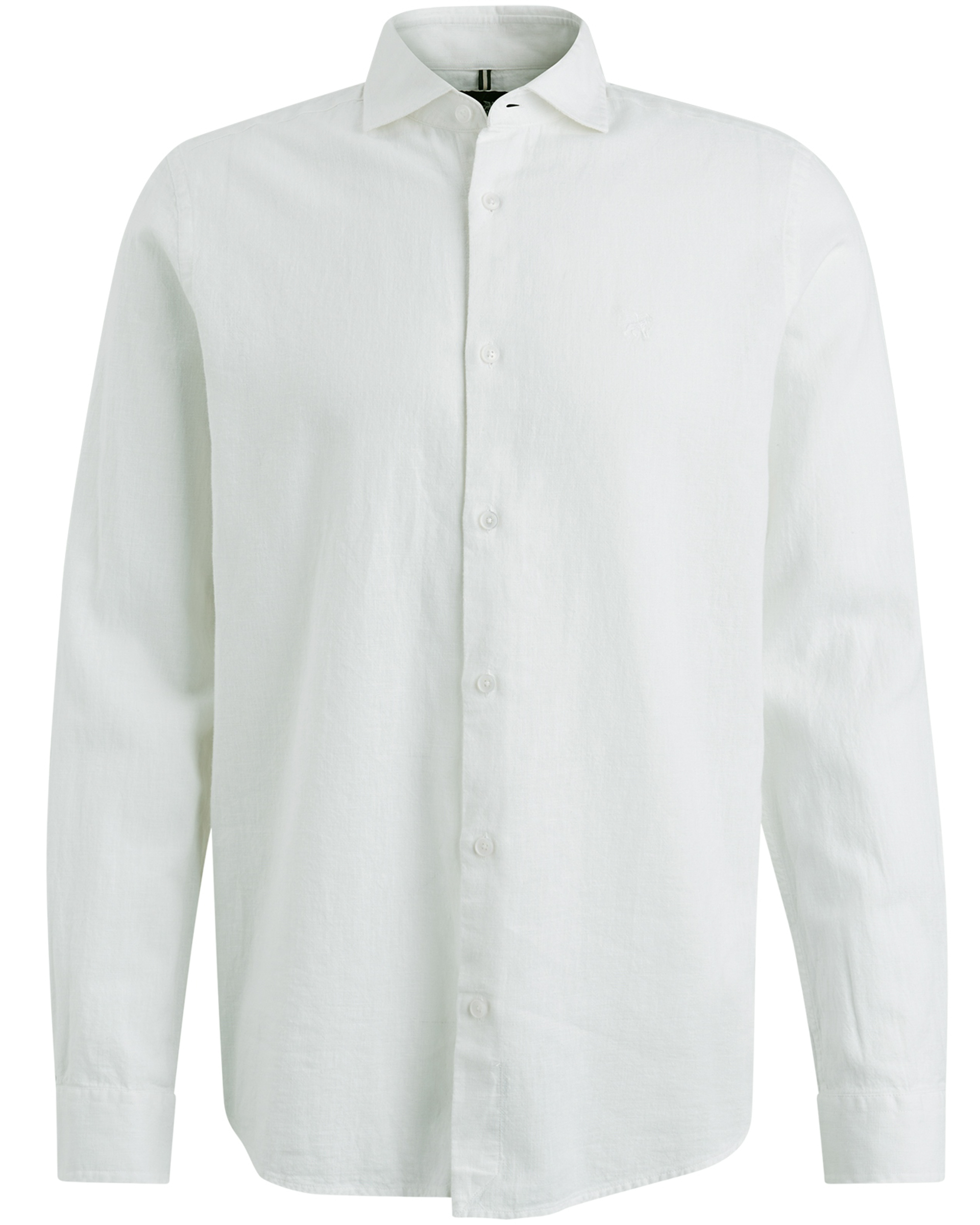 Vanguard Linnen Katoen Lange Mouw Shirt White Heren