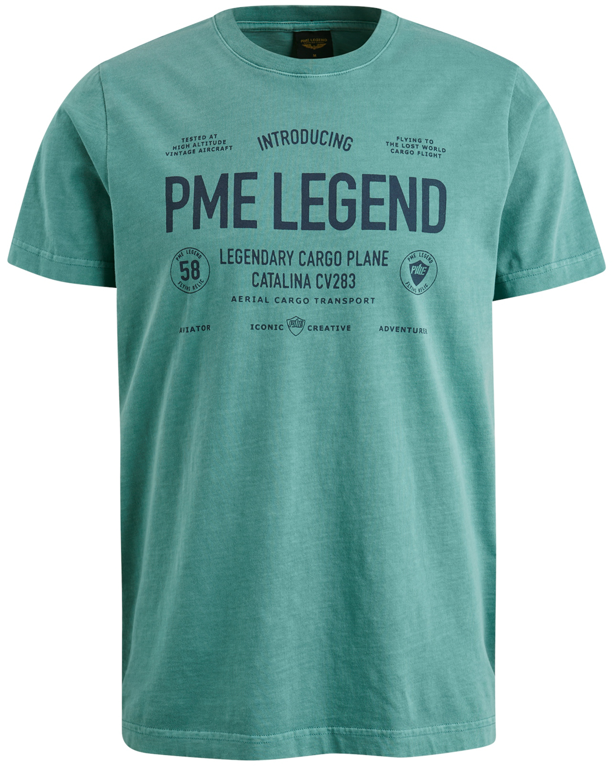 PME Legend T-shirt met printopdruk blauw
