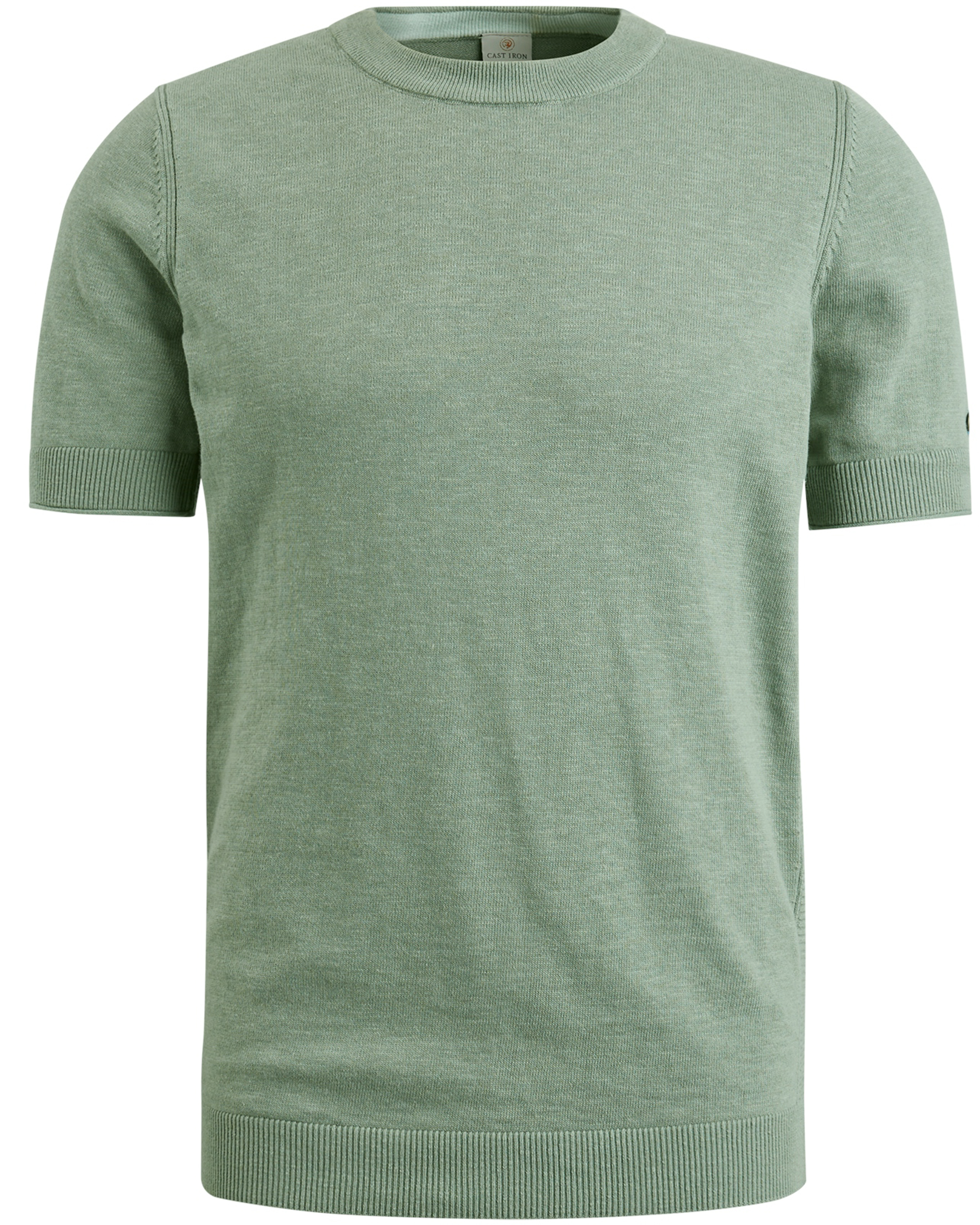 Cast Iron gebreid T-shirt met logo groen