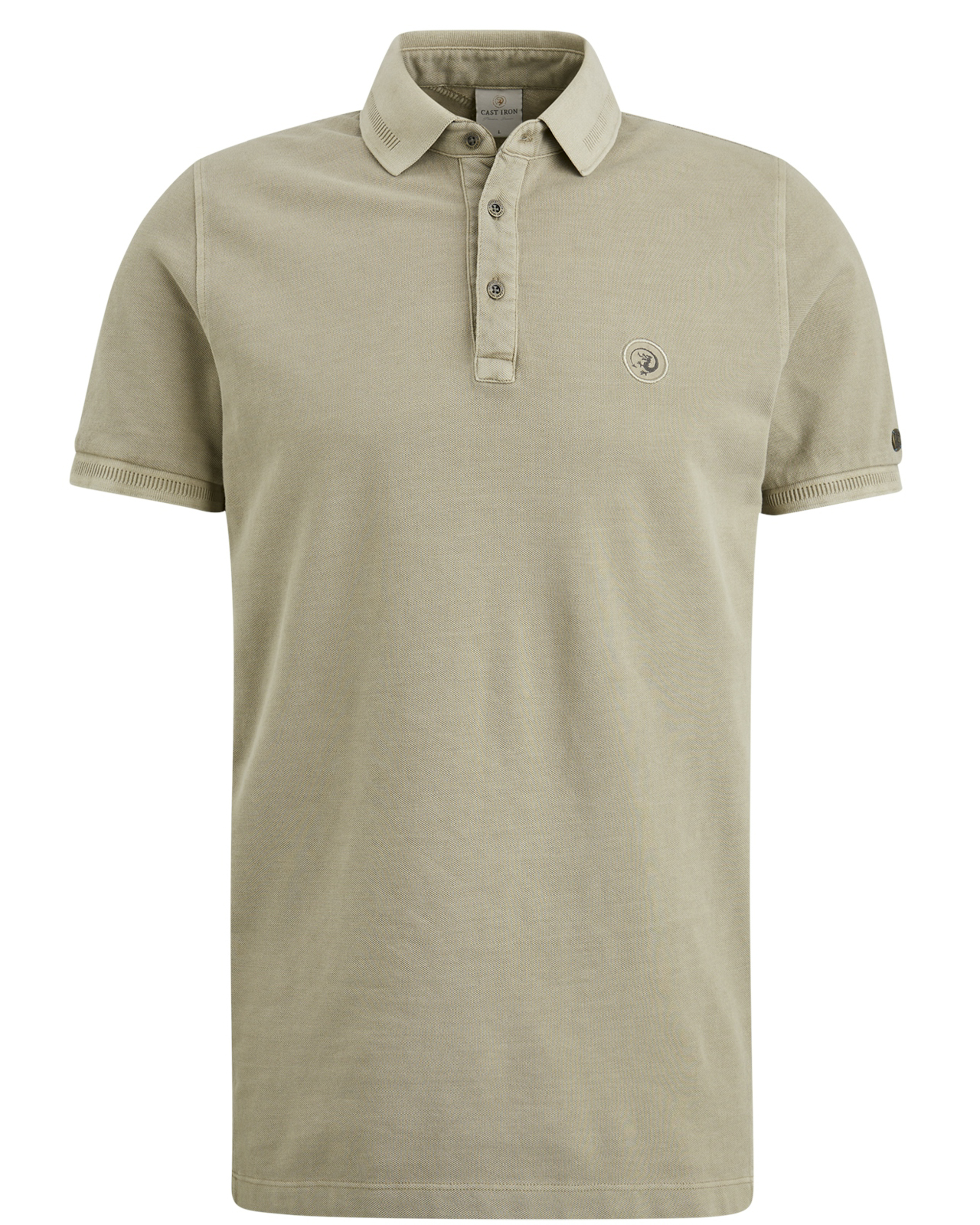 CAST IRON Heren Polo's & T-shirts Short Sleeve Polo Pique Garment Dyed Beige