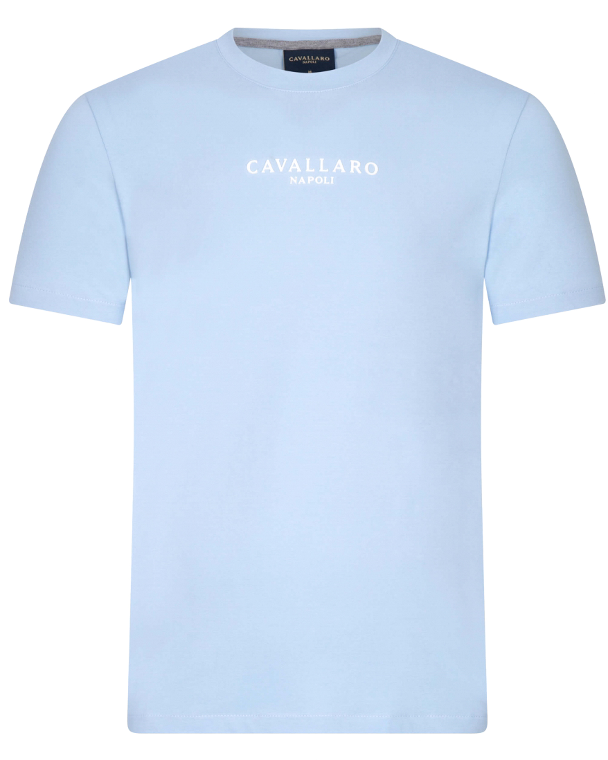 Cavallaro Napoli regular fit T-shirt Mandrio met logo light blue