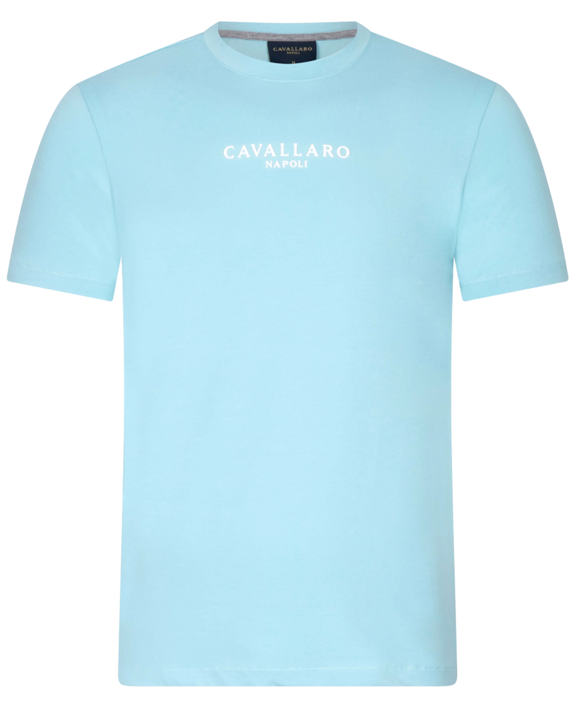 Cavallaro Napoli regular fit T-shirt Mandrio met logo aqua