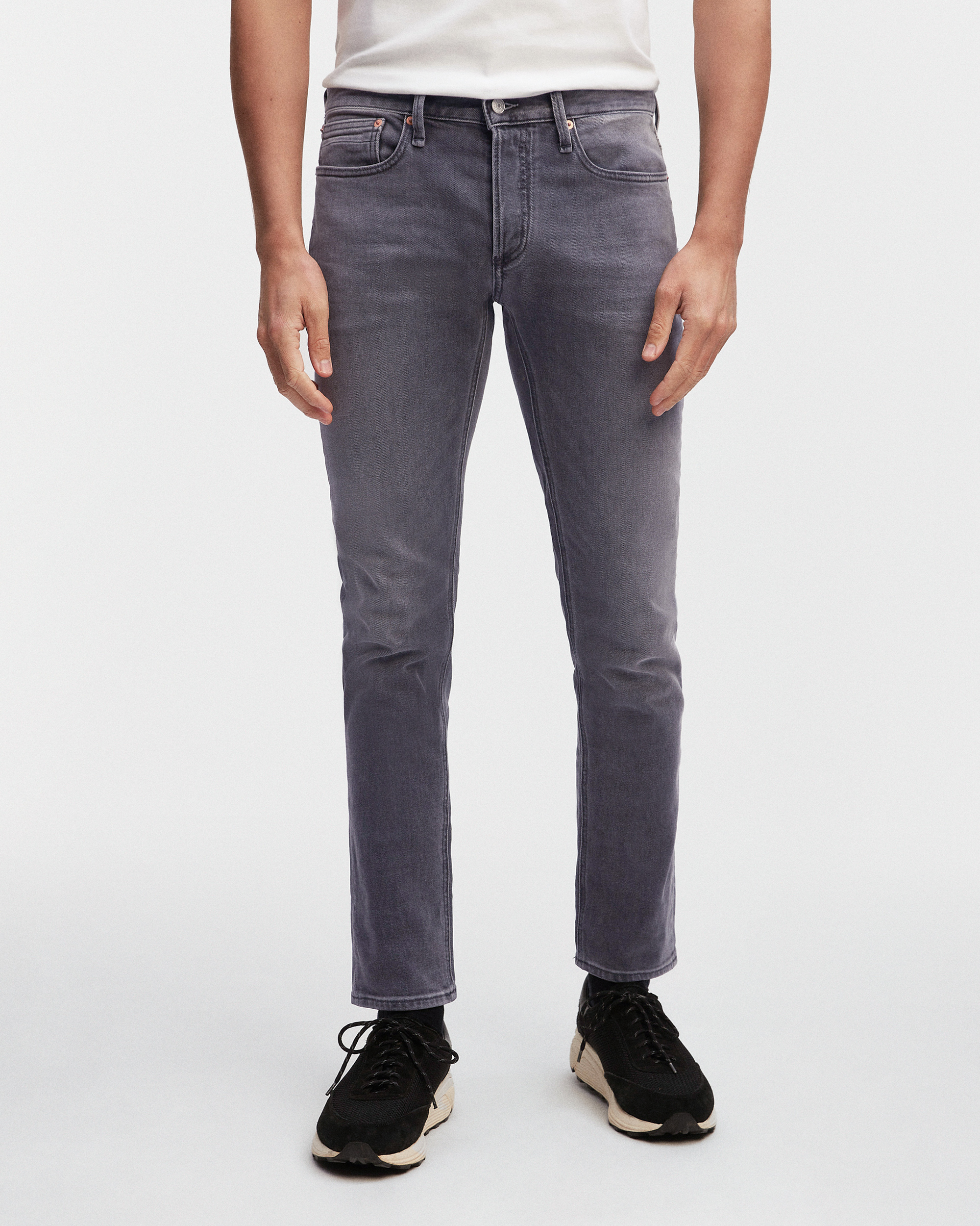 Denham The Jeanmaker Slim-Fit Katoen Elastaan Jeans Gray Heren