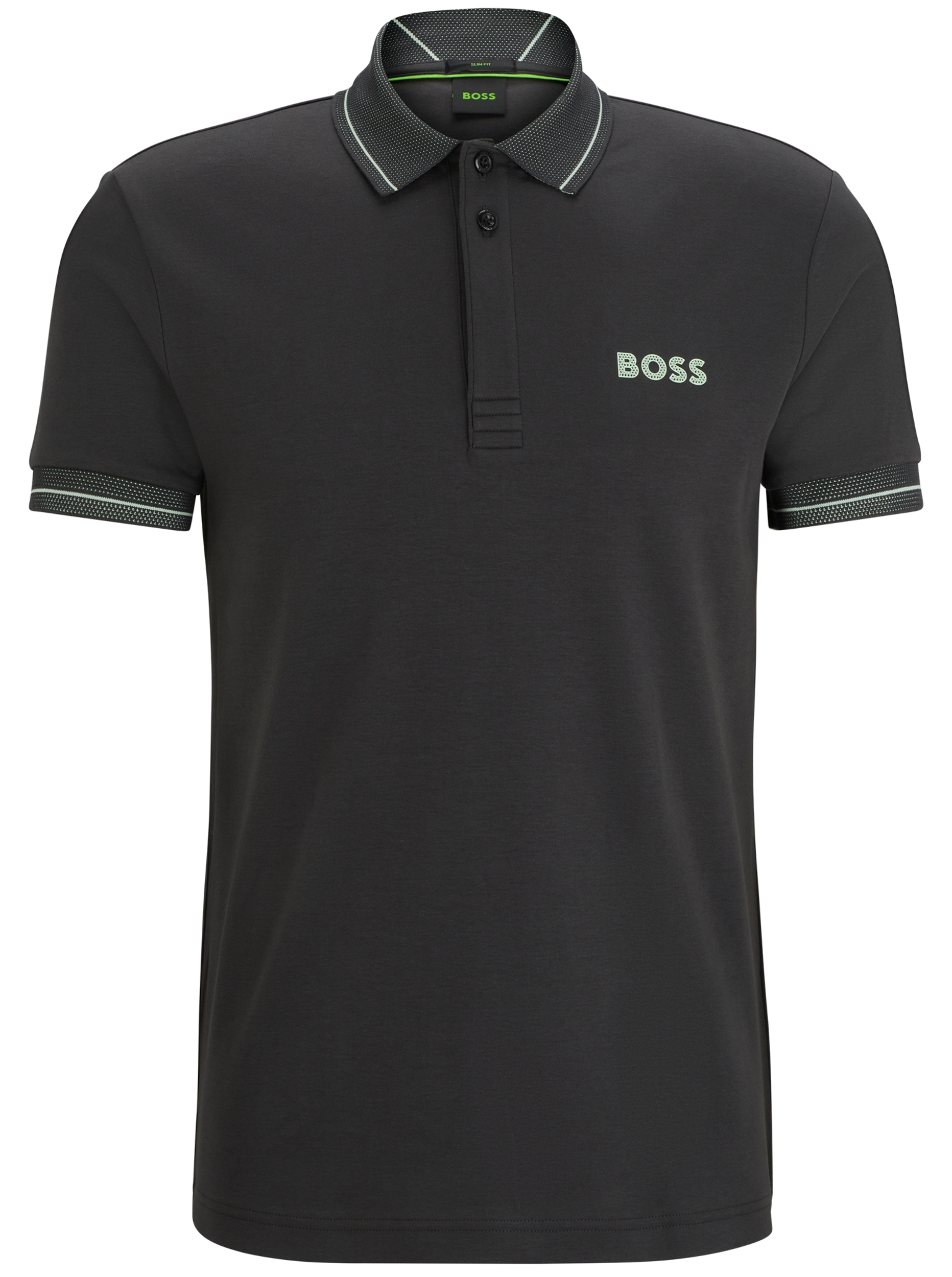 BOSS Green Poloshirt met labelprint model 'Paule'