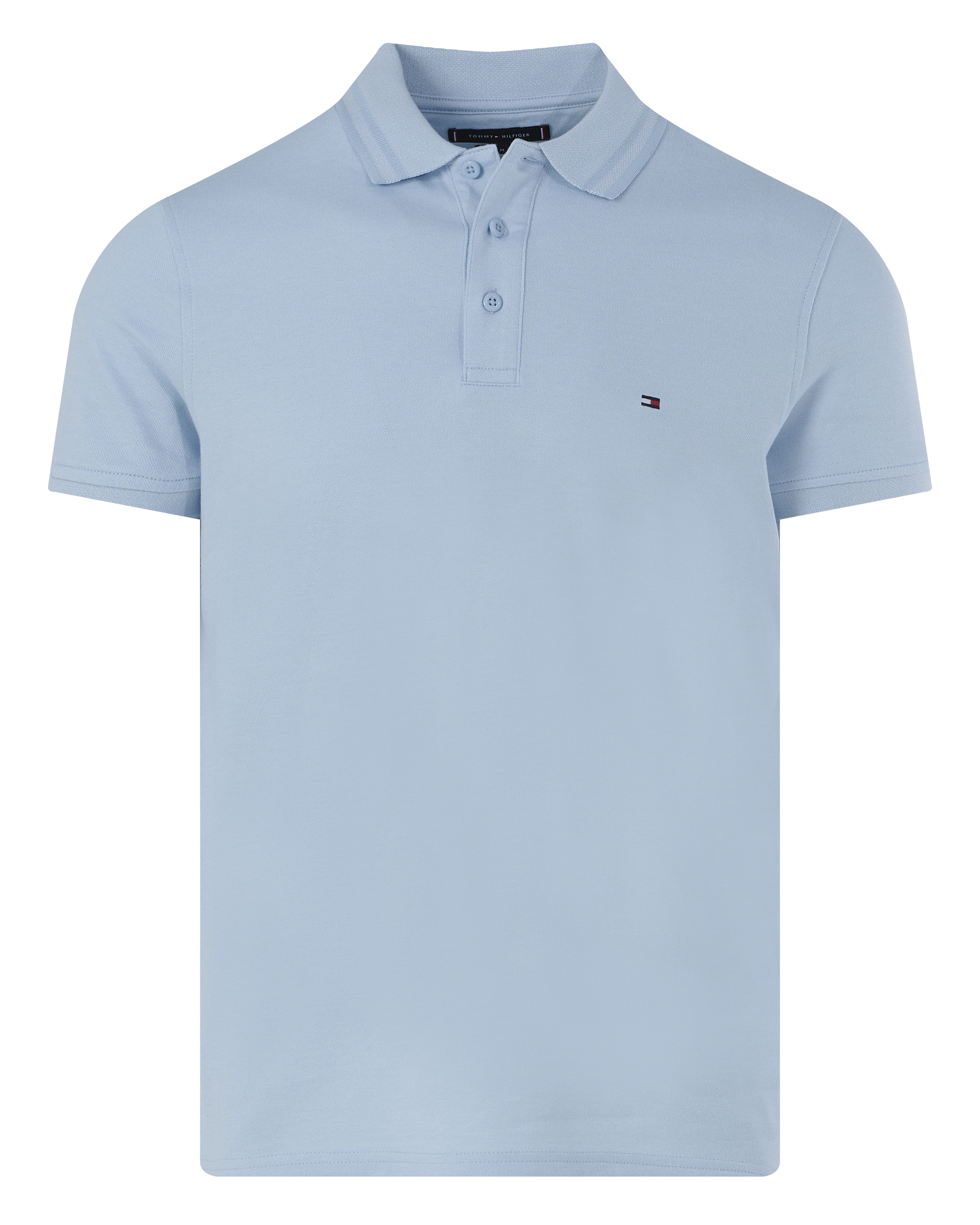 TOMMY HILFIGER Heren Polo's & T-shirts Pretwist Mouline Slim Fit Polo Lichtblauw
