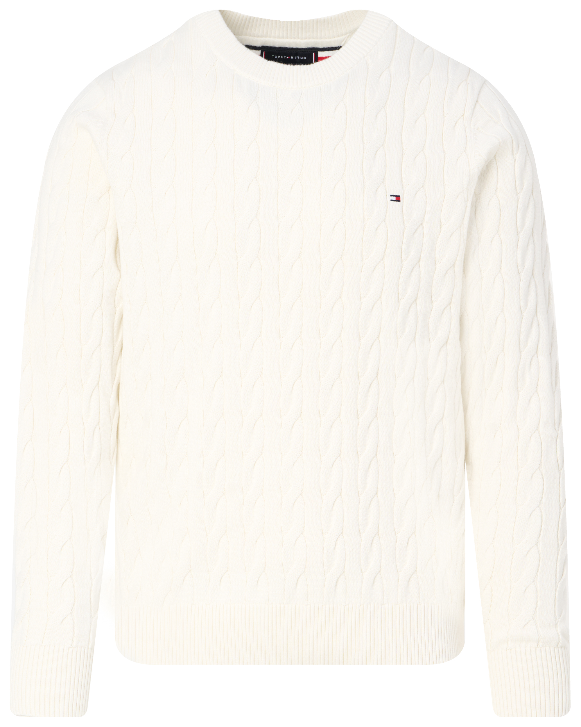 Tommy Hilfiger Retro-geïnspireerde Chain Knit Sweatshirt Room White Heren