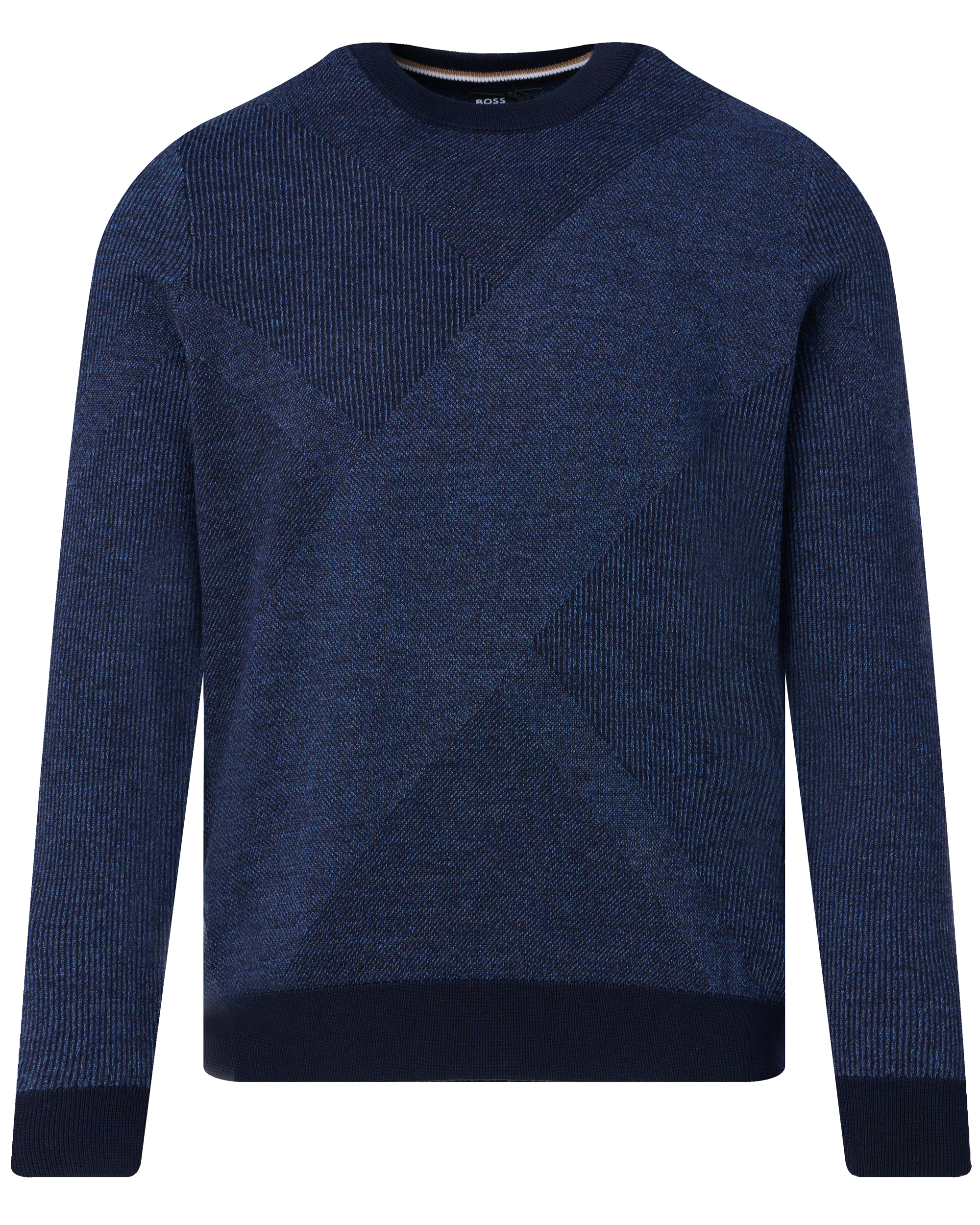 Hugo Boss Merinowol Pullover Klassieke Stijl Blue Heren