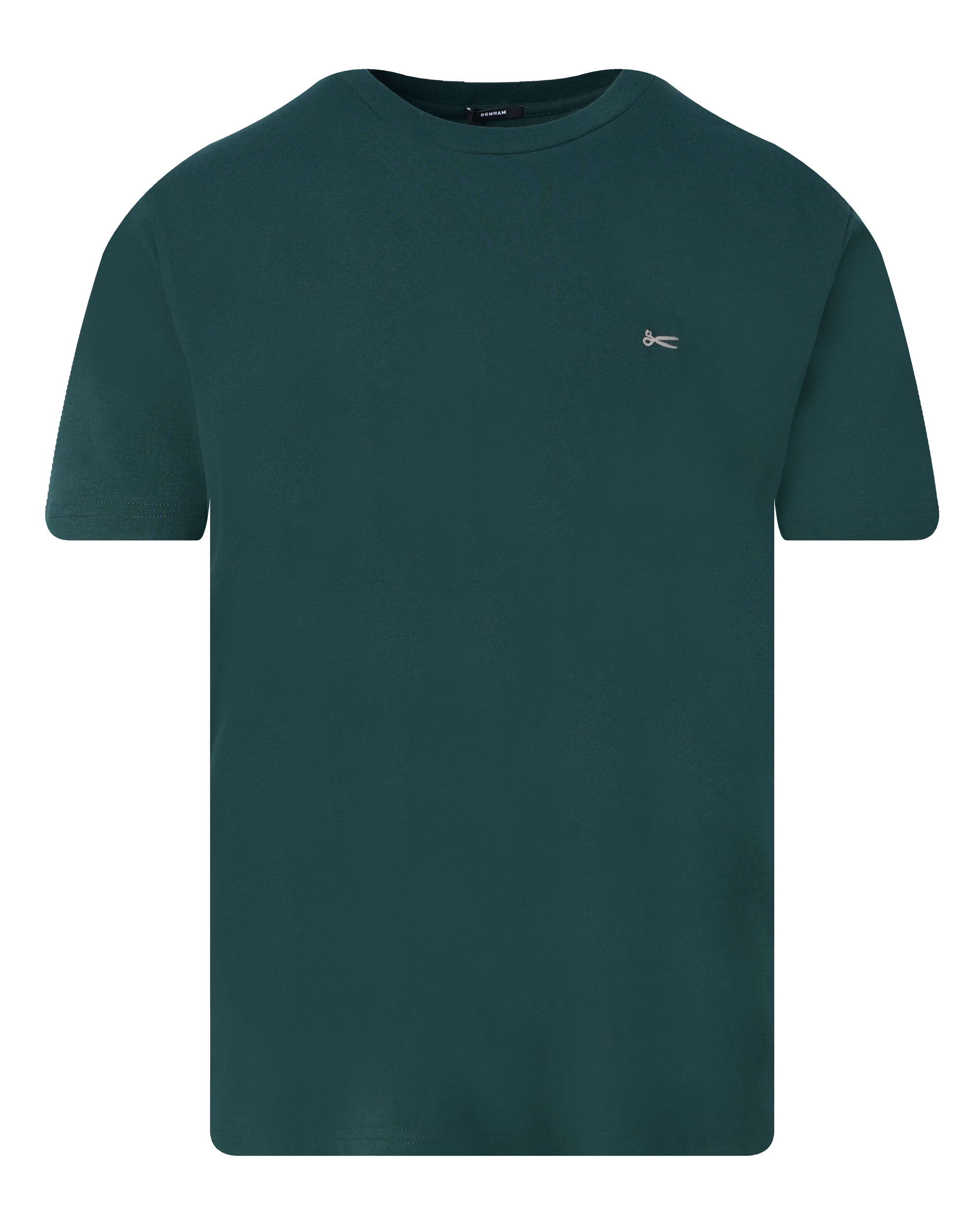 Denham The Jeanmaker Schaar Regular Tee Korte Mouw Shirt Green Heren