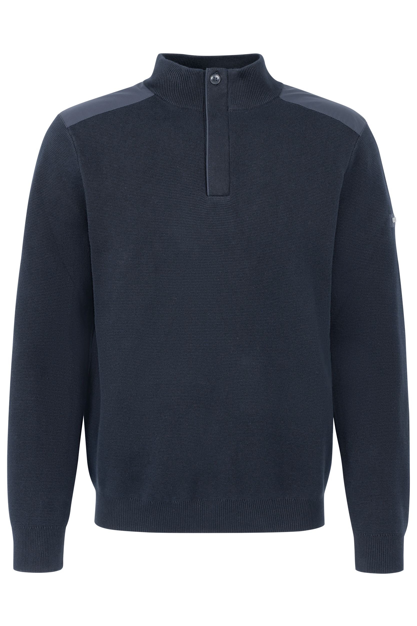 Bugatti Gebreide pullover met labeldetail