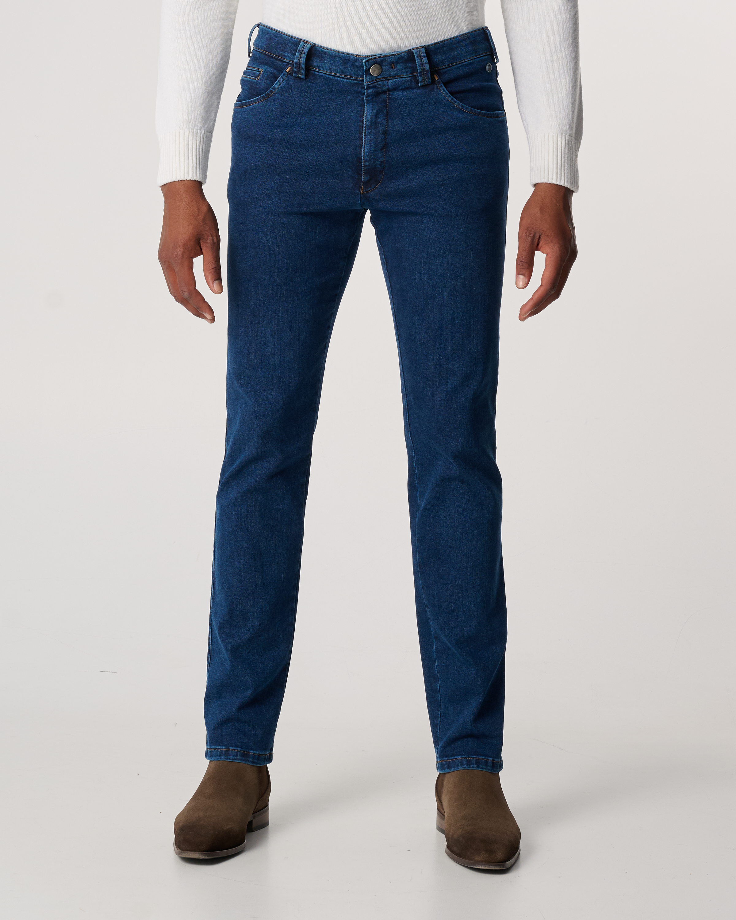 Meyer Slim Fit Donkerblauwe Denim Jeans Blue Heren