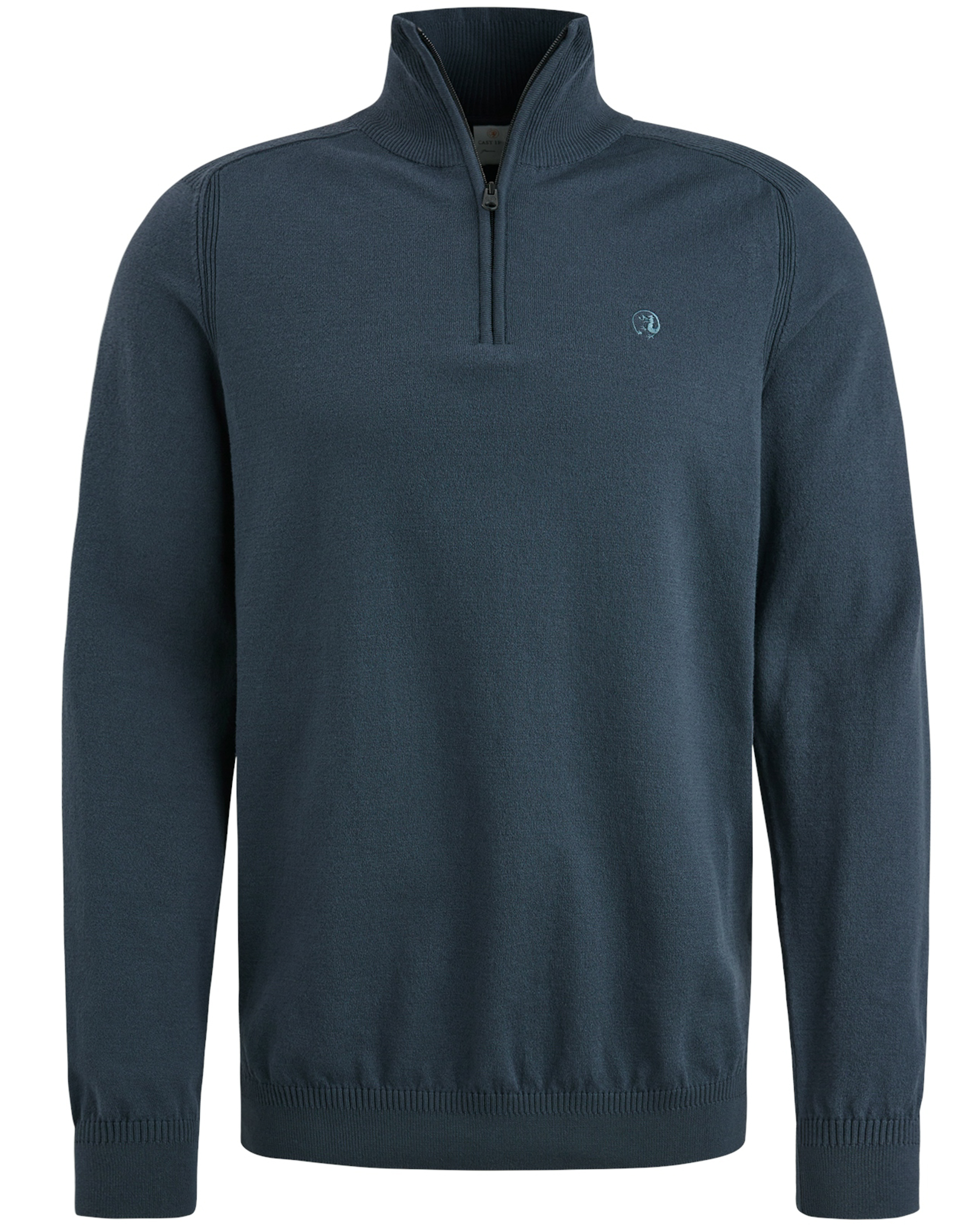 CAST IRON Heren Truien & Vesten Half Zip Collar Essential Cotton Stretch Blauw