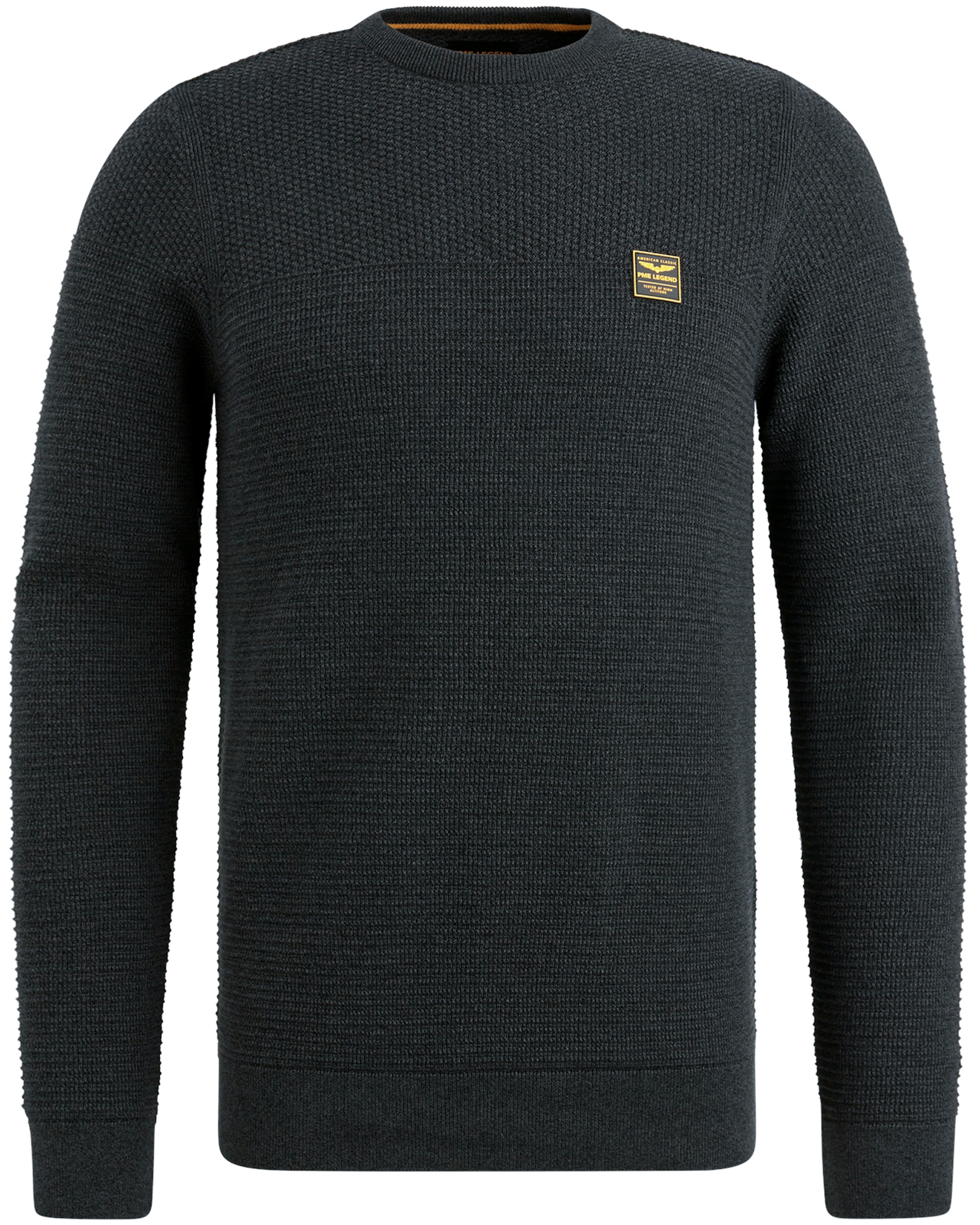 PME Legend Katoen Mouline Pullover Black Heren