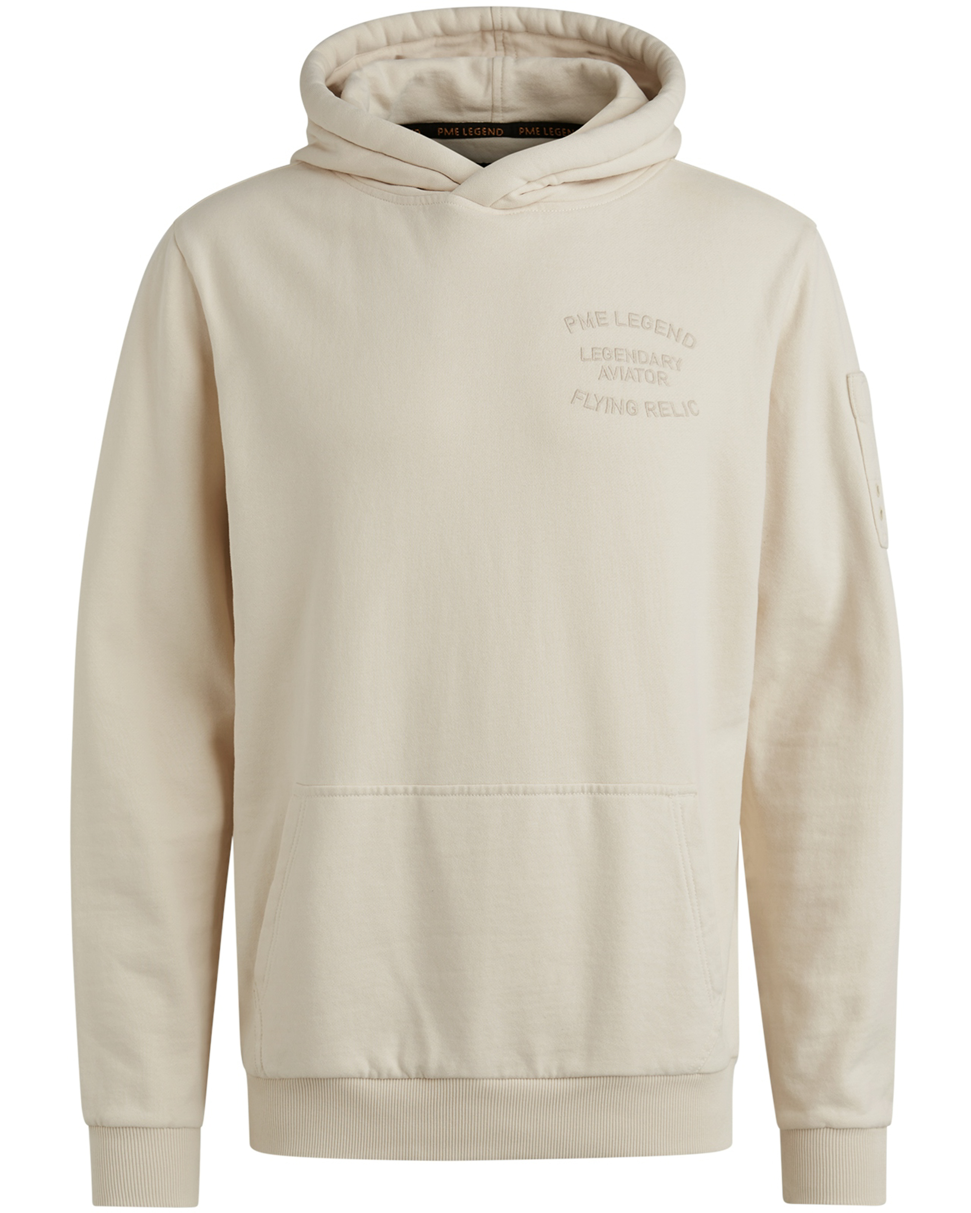 PME Legend Zachte Terry Geborstelde Hoodie Beige Heren