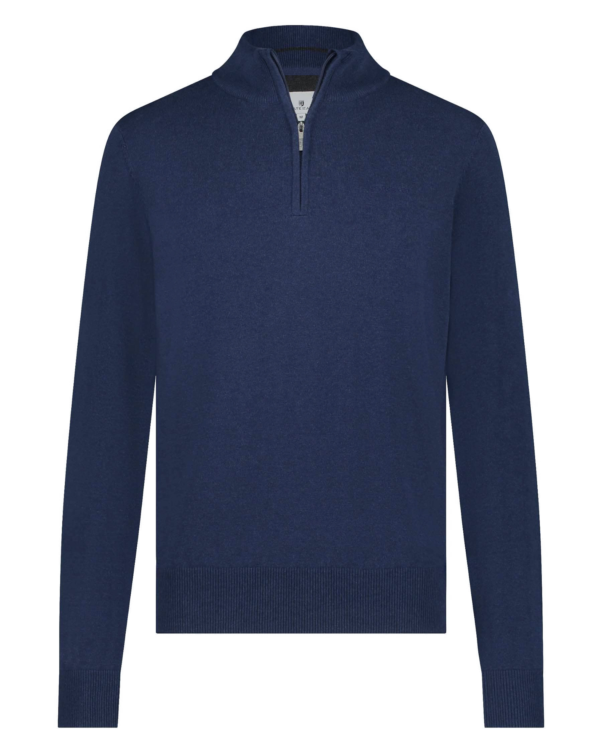 State of Art Half Zip Trui Estate Donkerblauw