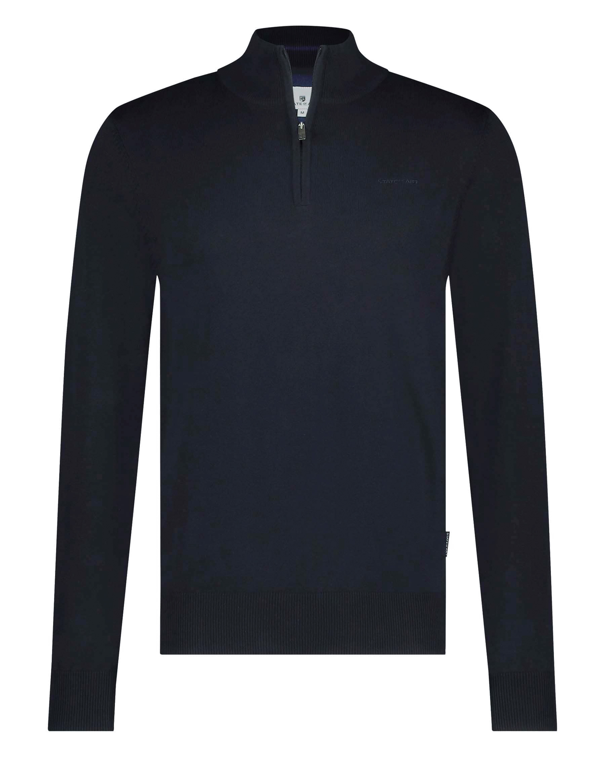 State of Art Half Zip Trui Estate Navy