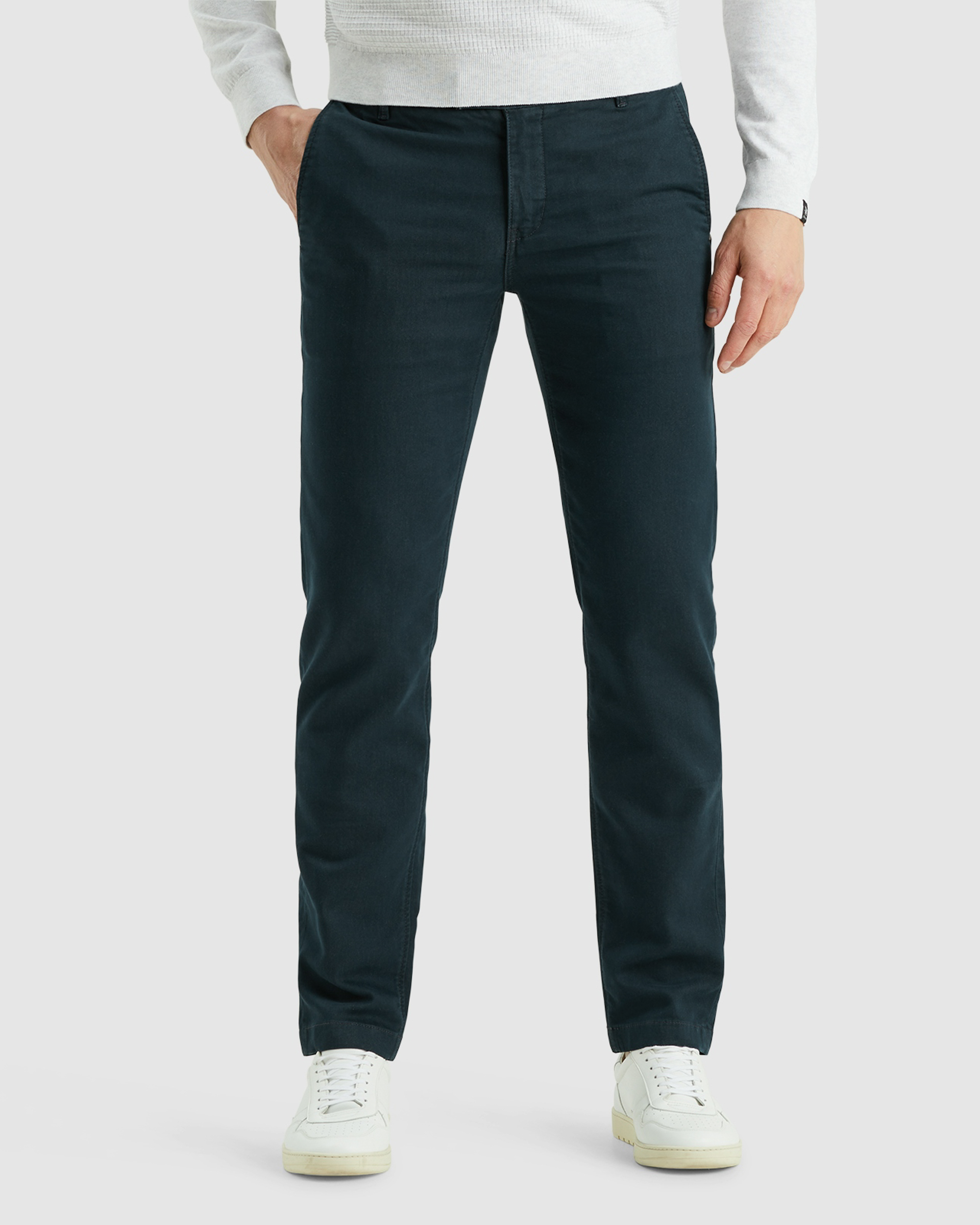 Vanguard Chino Light Stretch Dobby Broek Blue Heren