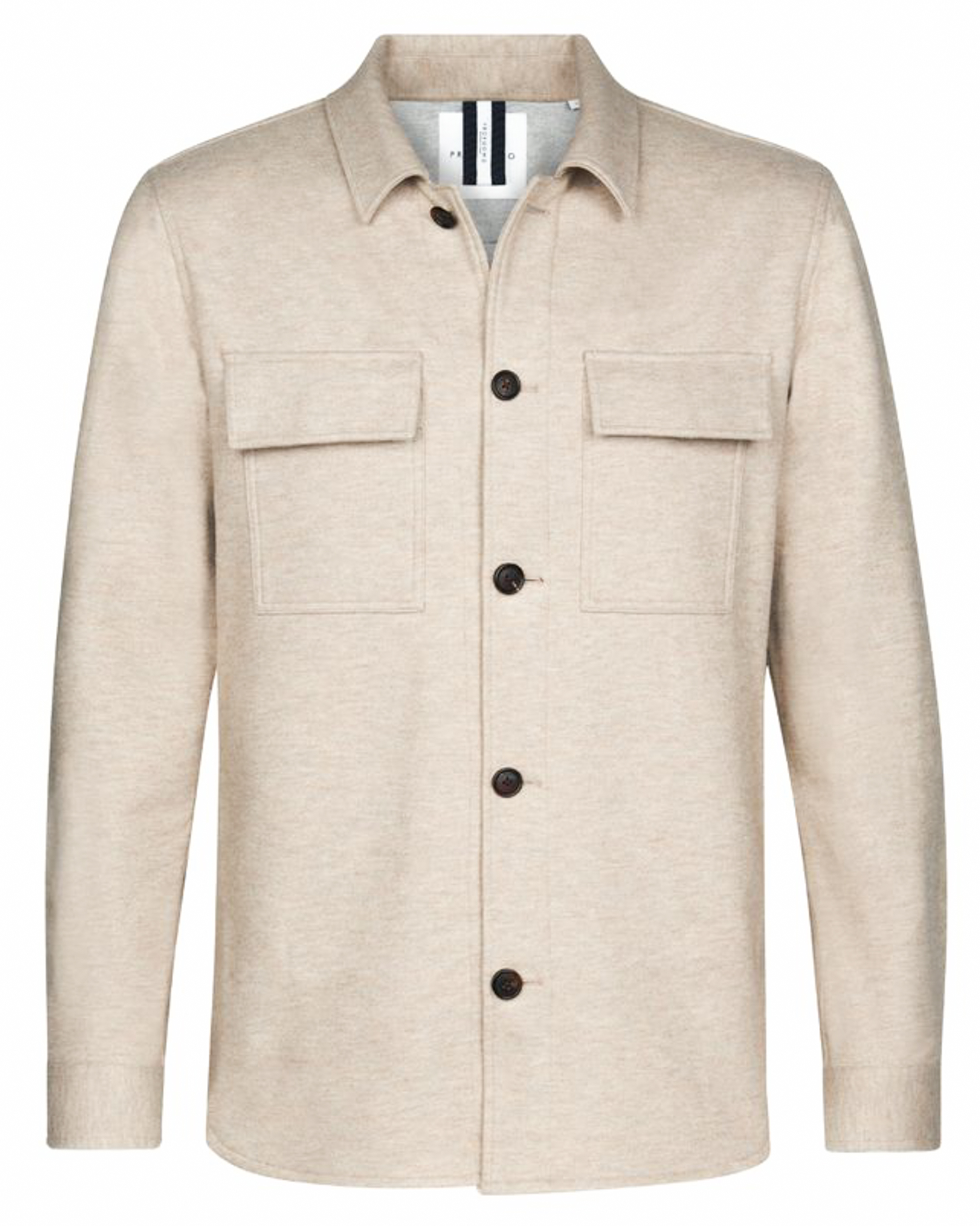 PROFUOMO Heren Overshirts Overshirt Knitted Beige