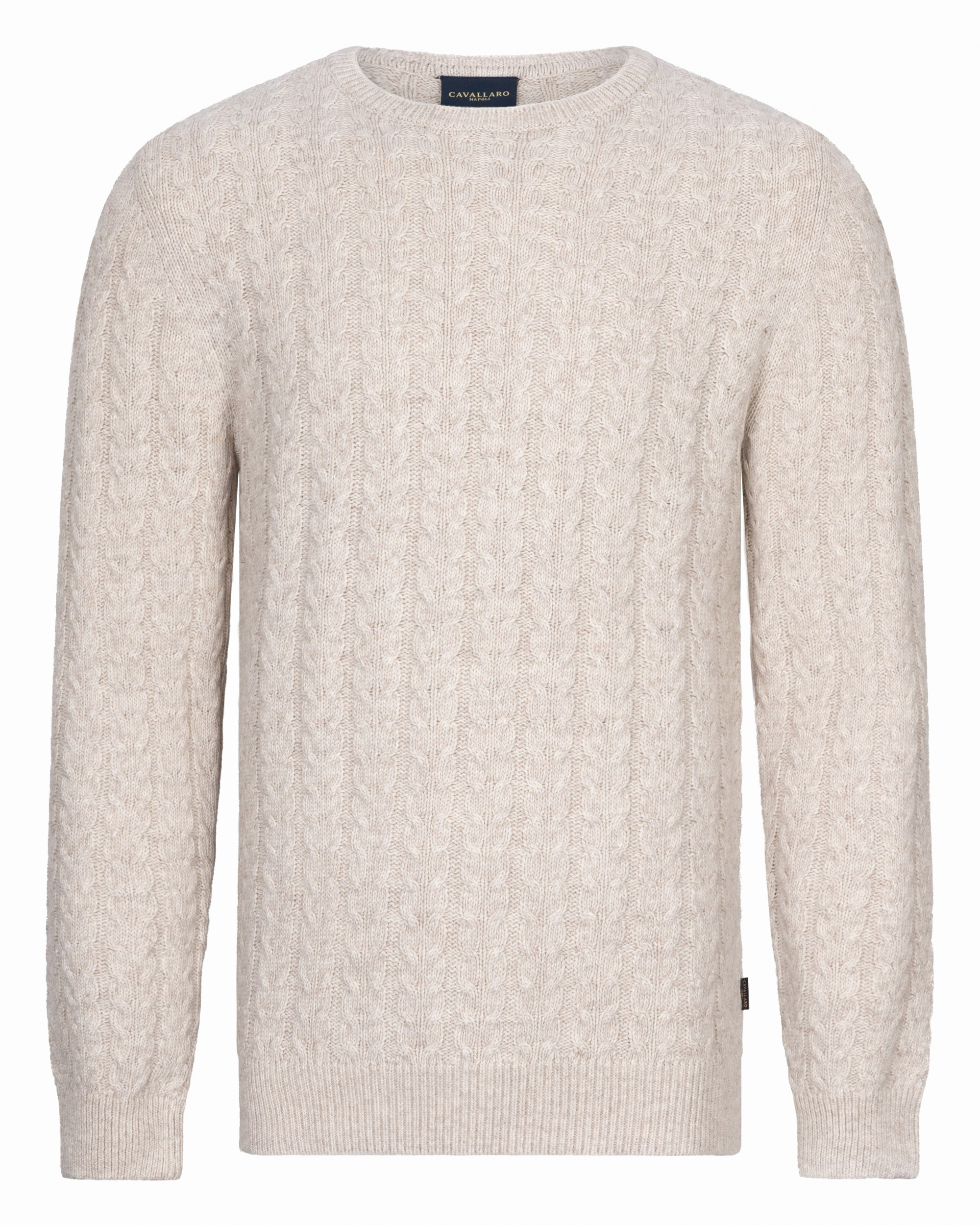 Cavallaro R-Neck Pullover White Heren