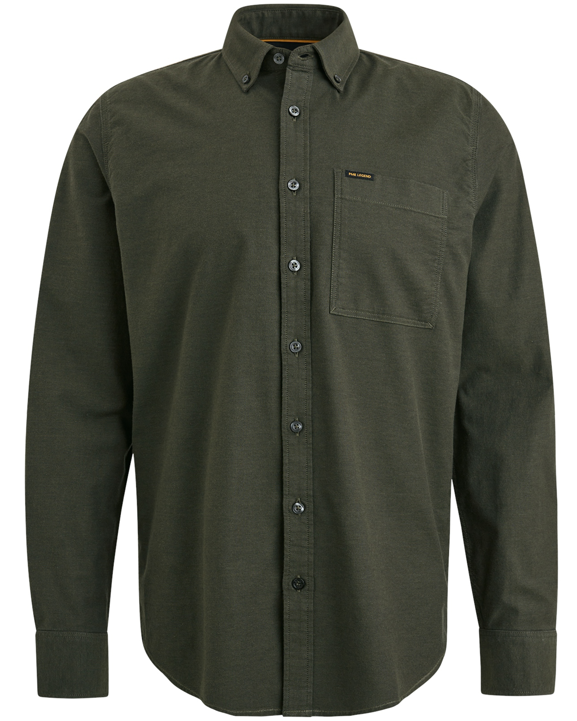 PME LEGEND Heren Overhemden Long Sleeve Shirt Oxford Groen