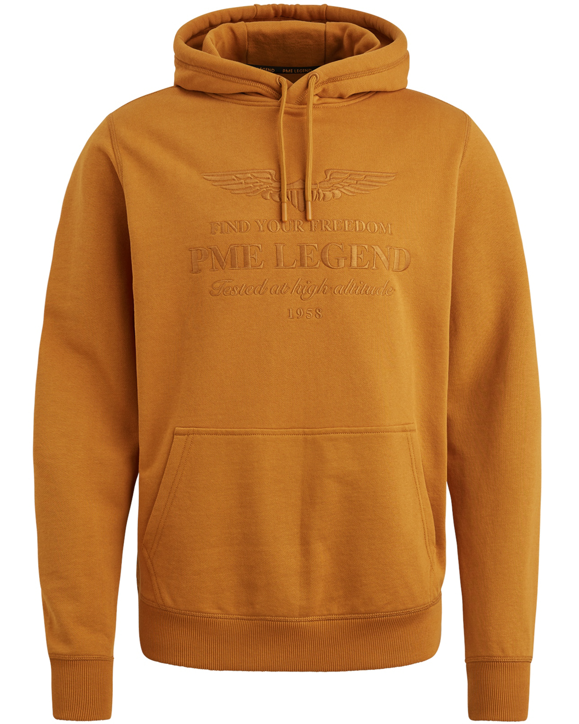 PME Legend Zachte Terry Geborstelde Hoodie Brown Heren