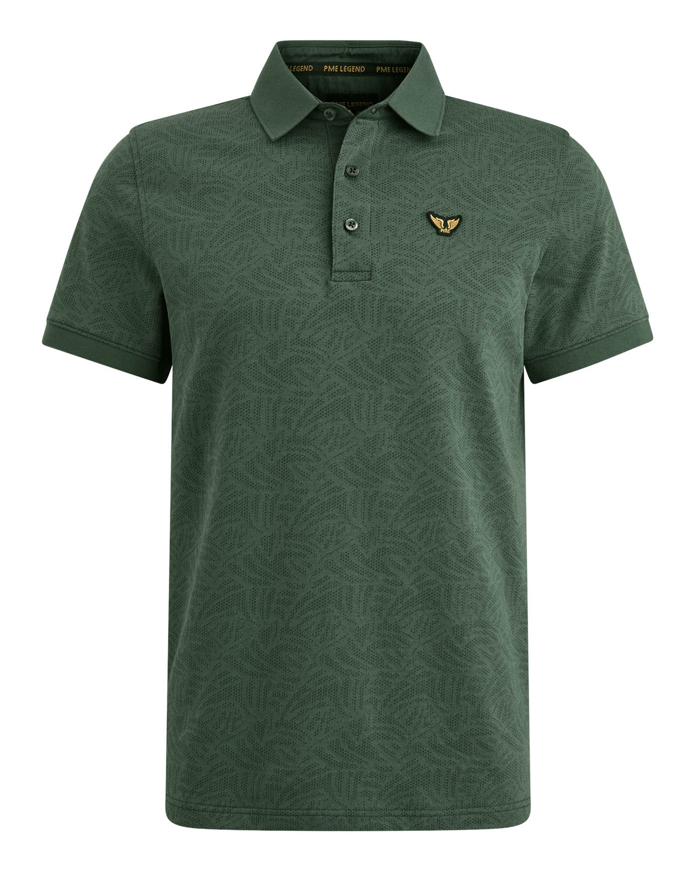 PME LEGEND Heren Polo's & T-shirts Short Sleeve Polo Jacquard Jersey Groen